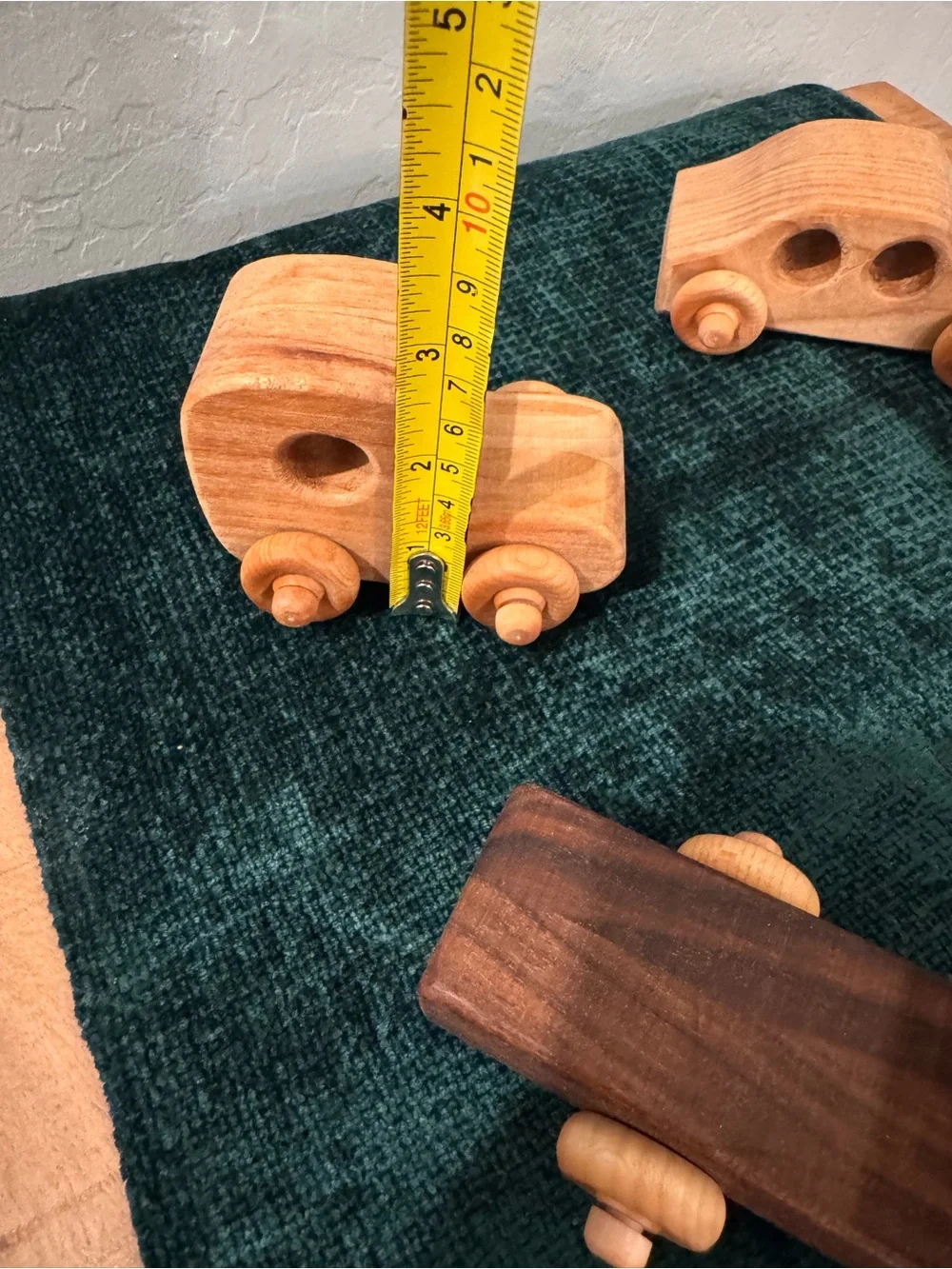 Handcrafted Wooden Toy Cars - Natural Wood Finish